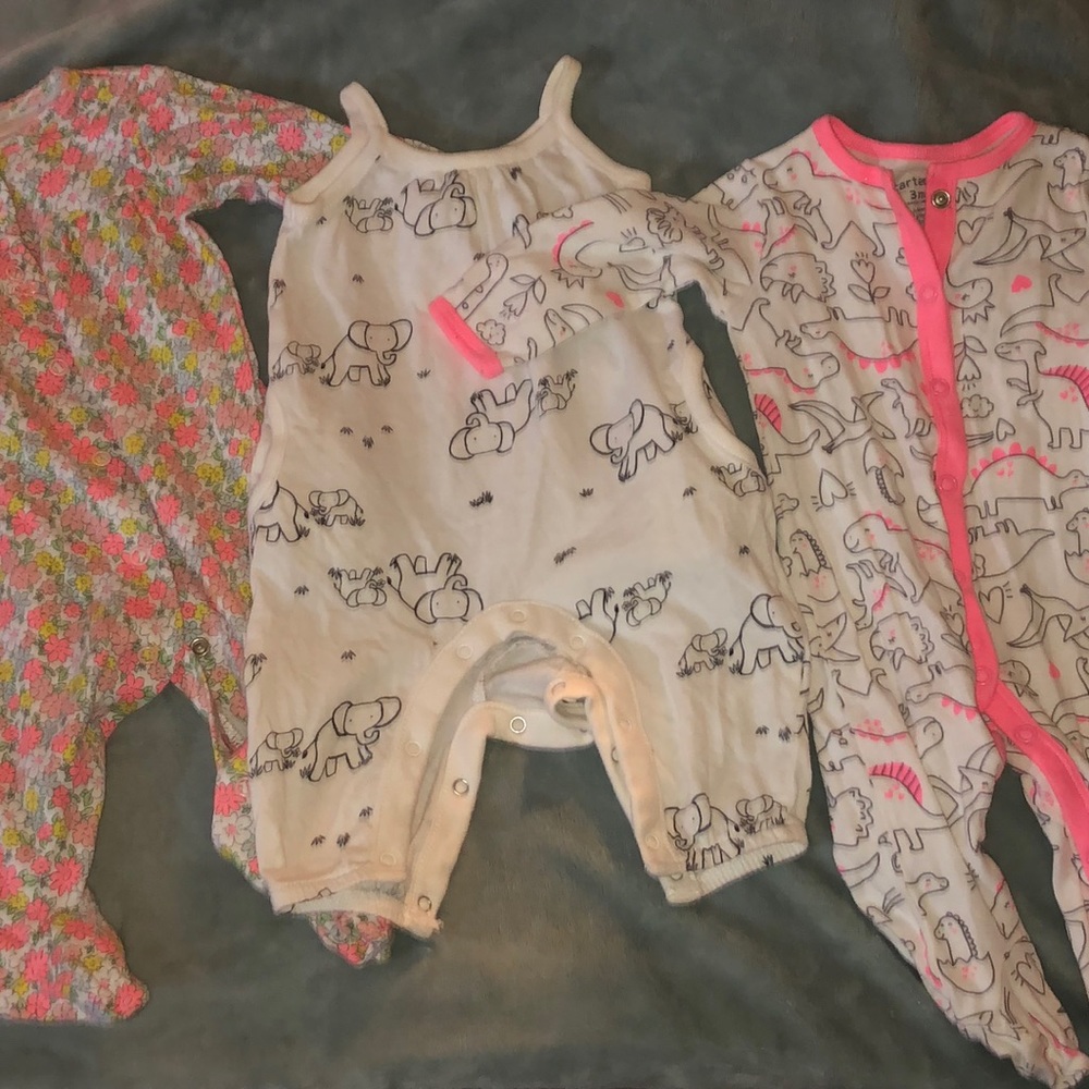 Three piece onesies size 0-3months.
